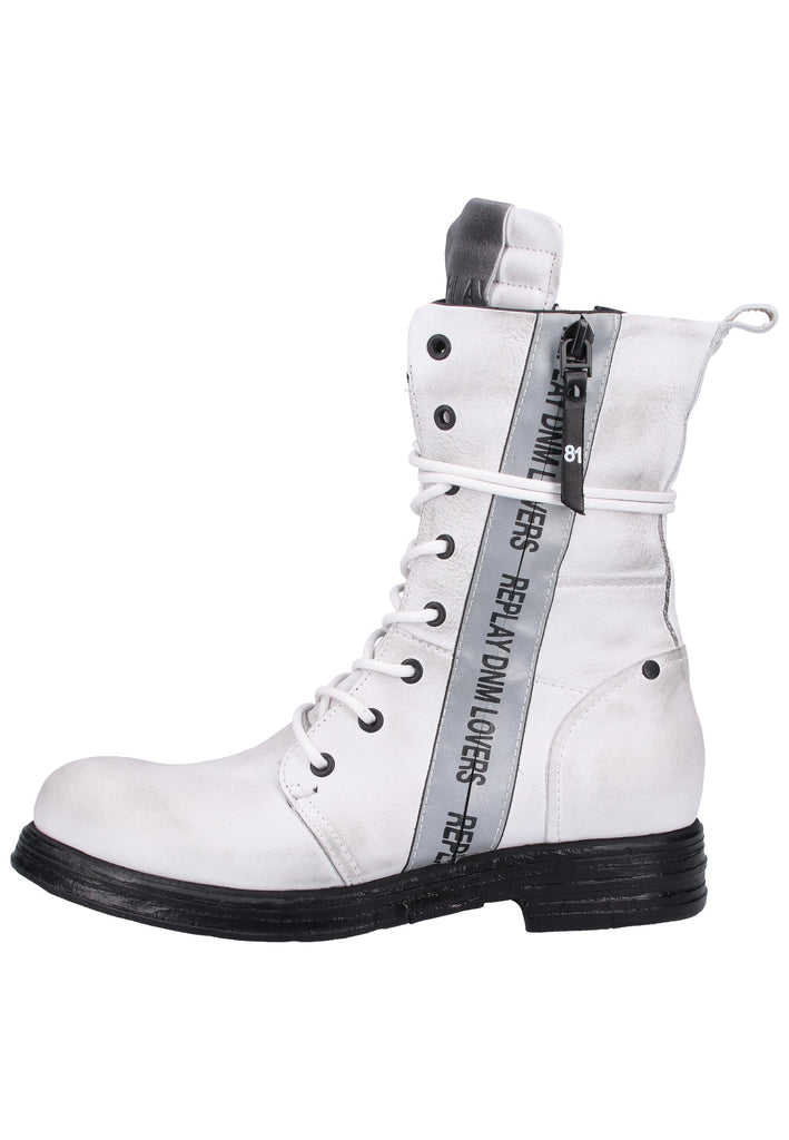 Replay Stiefelette Leder Weiß