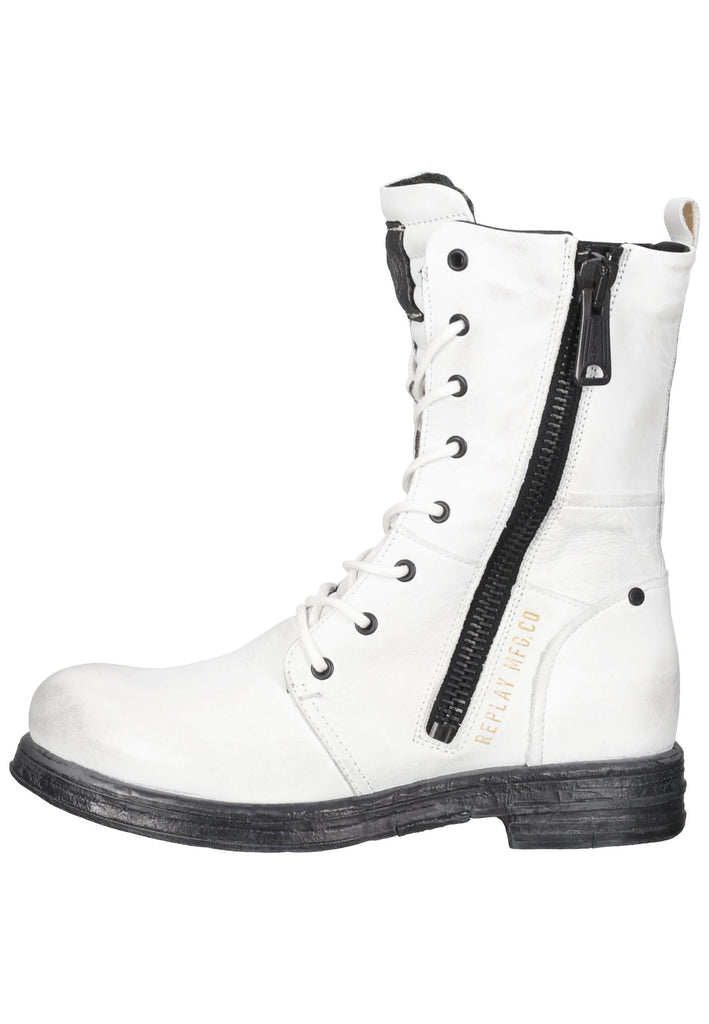 Replay Stiefelette Leder Weiß
