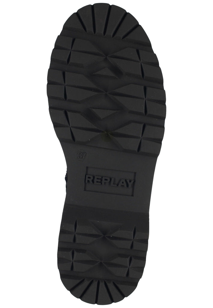 Replay Stiefelette Lederimitat Schwarz