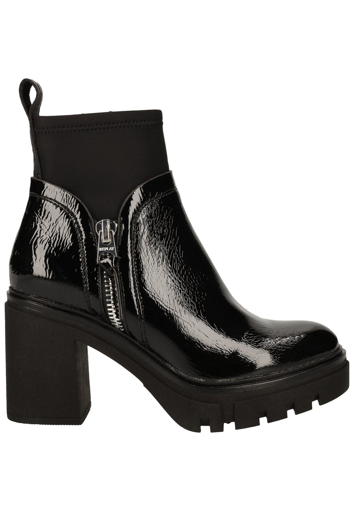 Replay Stiefelette Lederimitat Schwarz