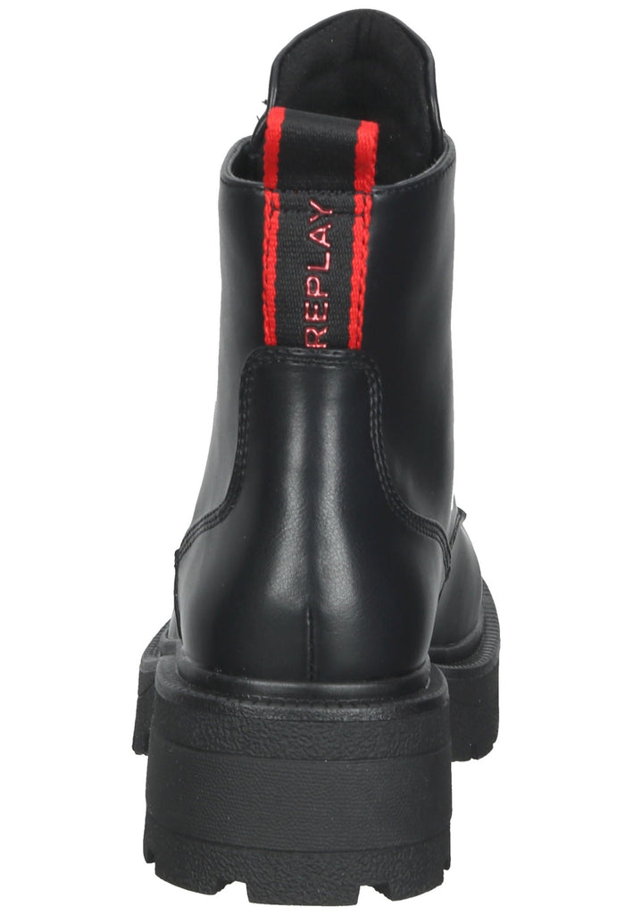 Replay Stiefelette Lederimitat Schwarz