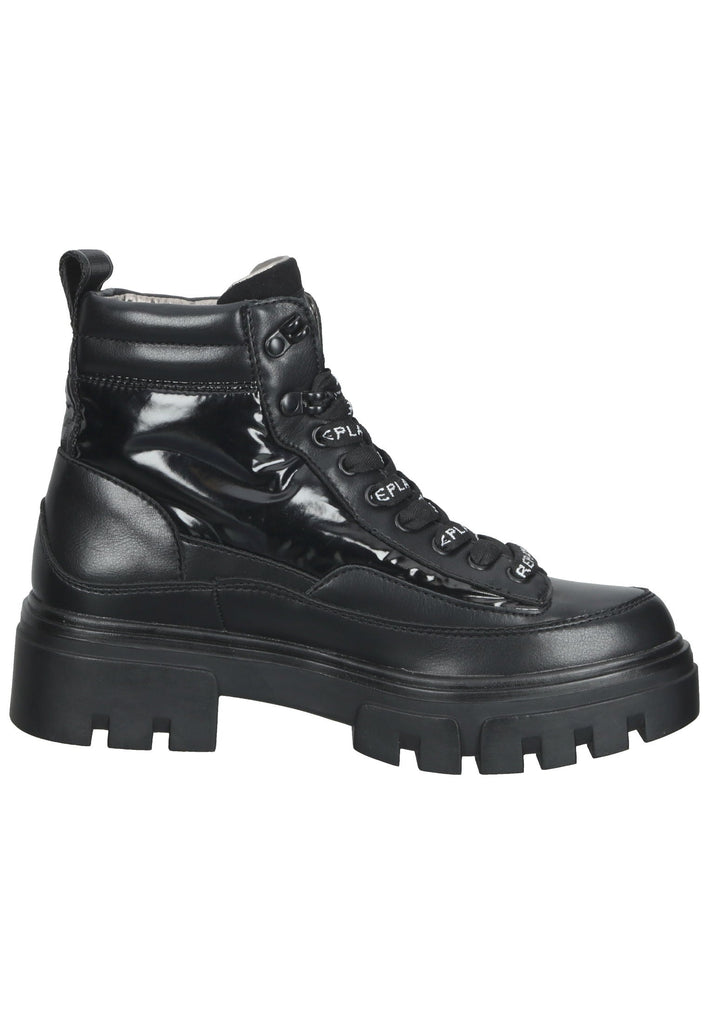 Replay Stiefelette Lederimitat Schwarz