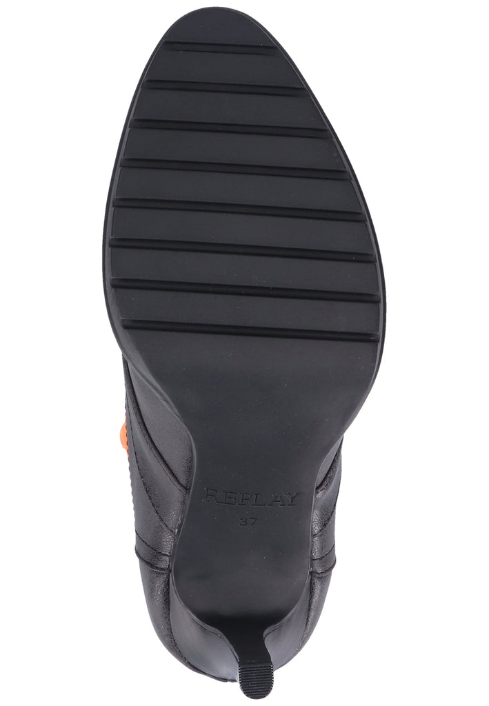 Replay Stiefelette Lederimitat/Textil Schwarz/Orange