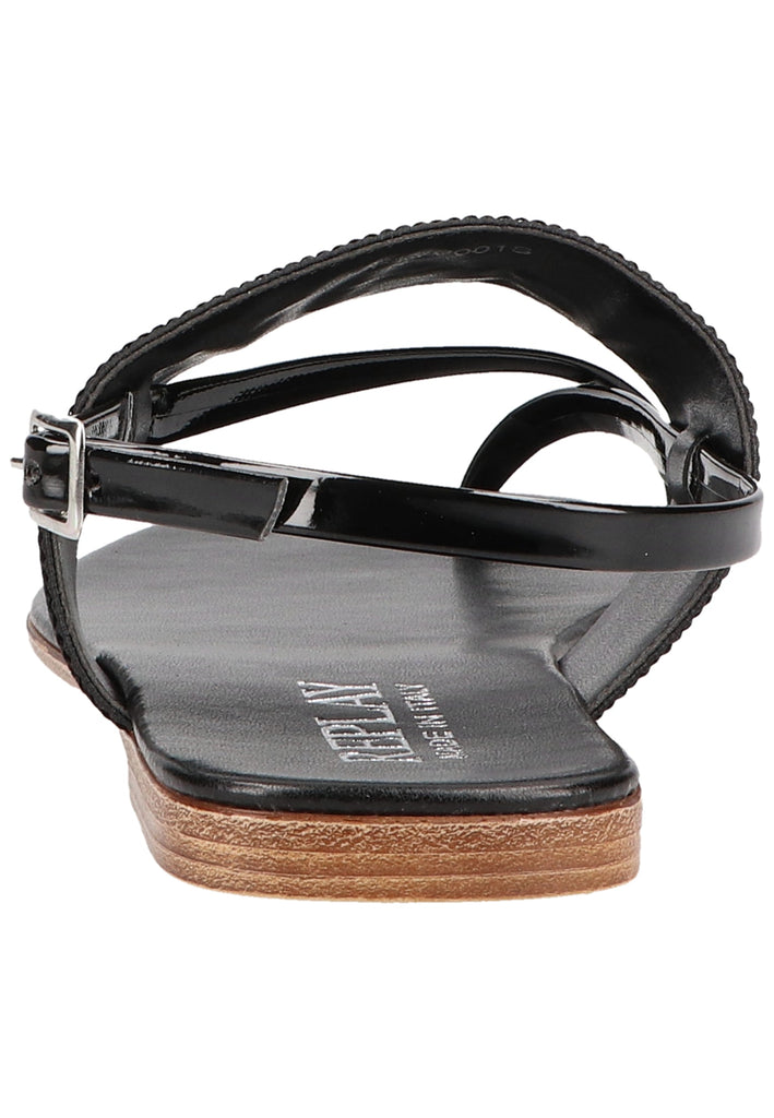 Replay Zehensteg Lederimitat/Textil Schwarz