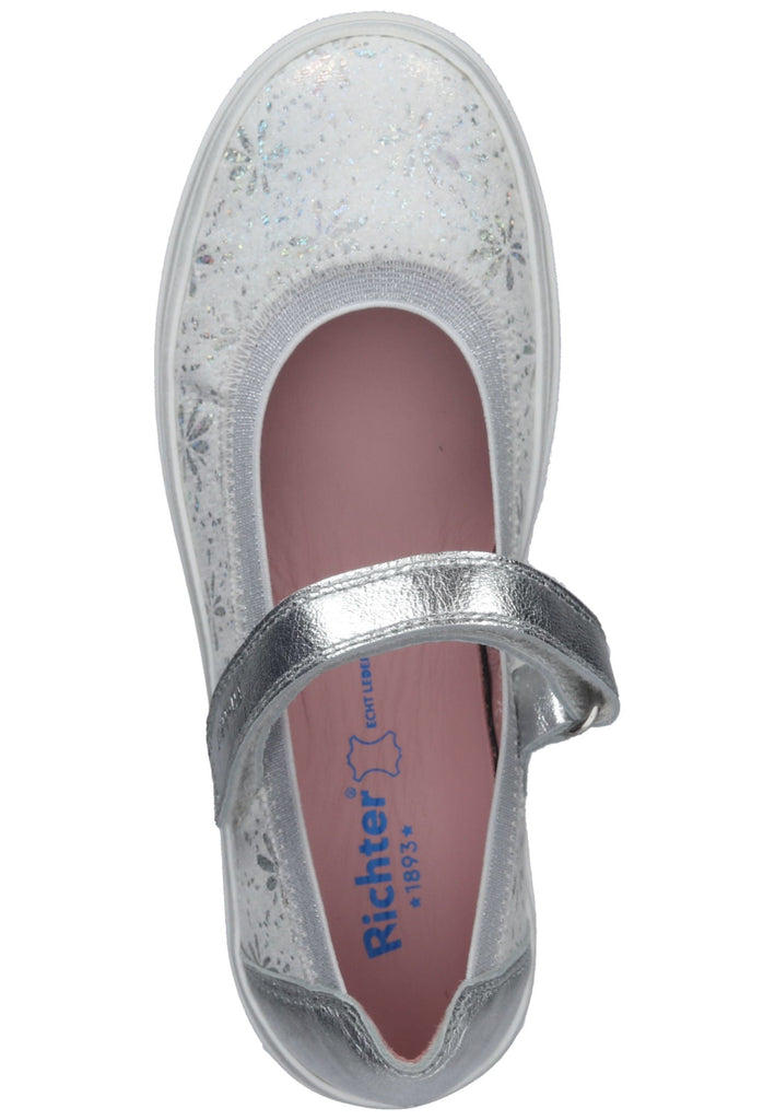 Richter Ballerinas Textil Weiß/Silber