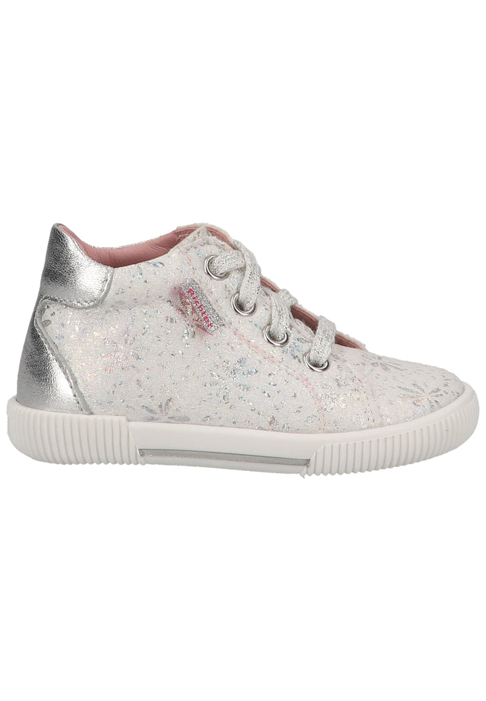 Richter Halbschuhe Lederimitat/Textil Weiß/Silber