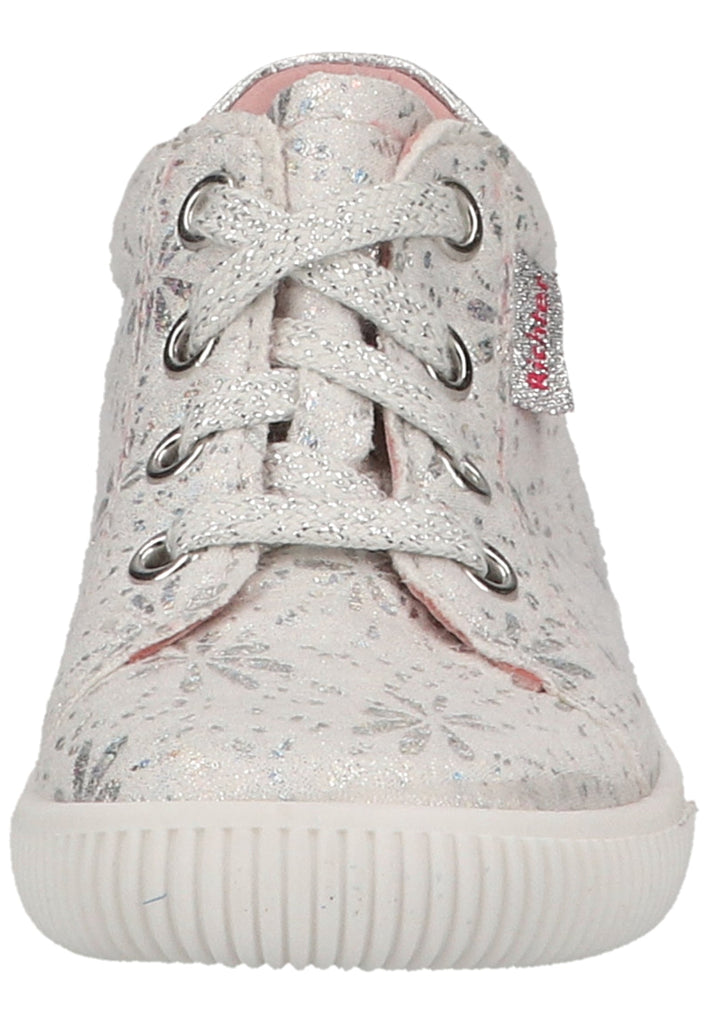 Richter Halbschuhe Lederimitat/Textil Weiß/Silber