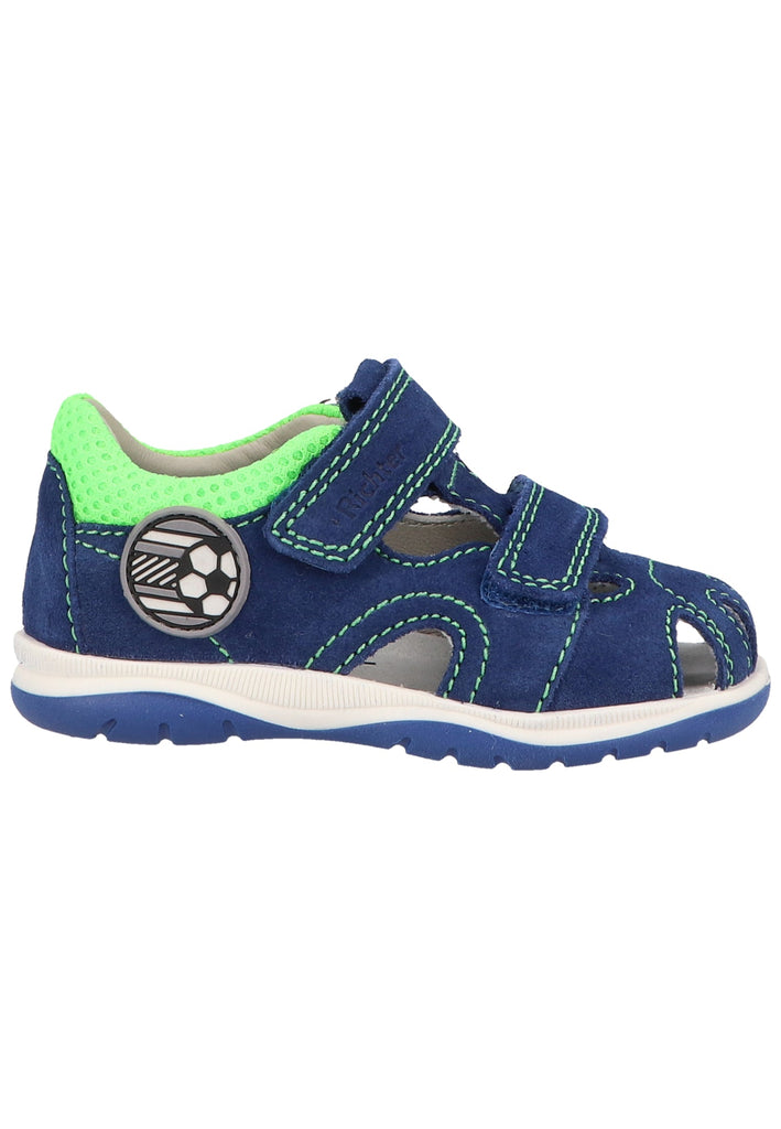 Richter Halbschuhe Veloursleder/Textil Blau/Grün