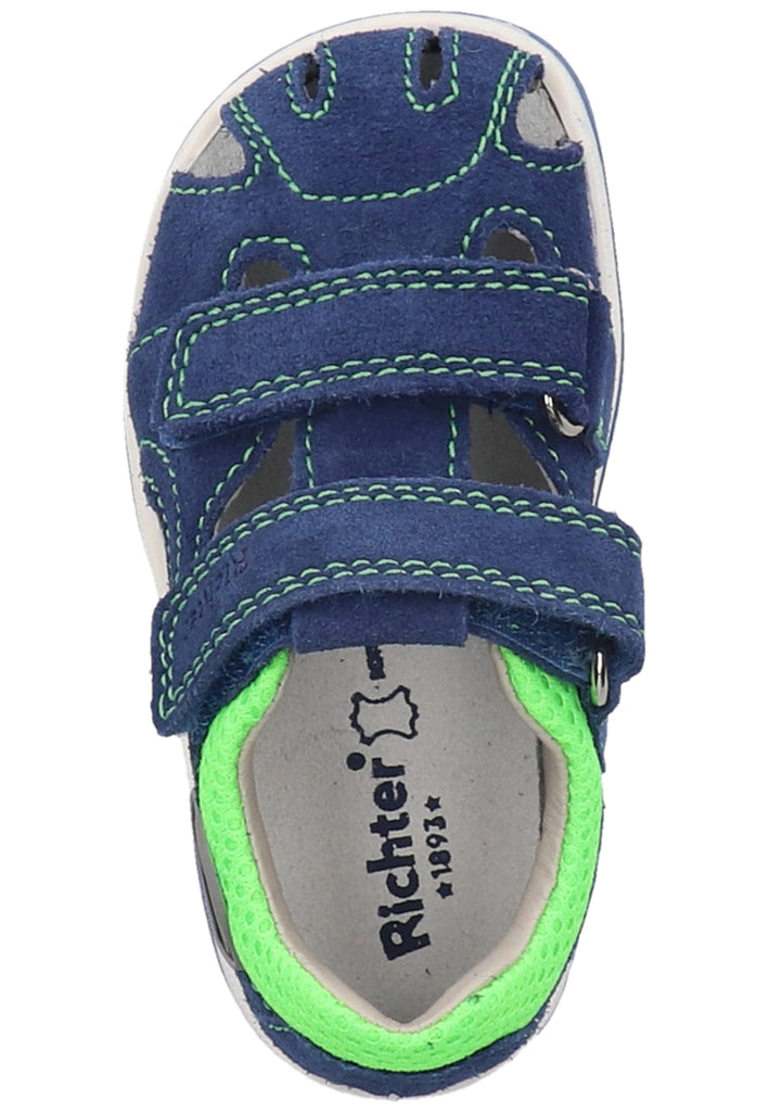 Richter Halbschuhe Veloursleder/Textil Blau/Grün