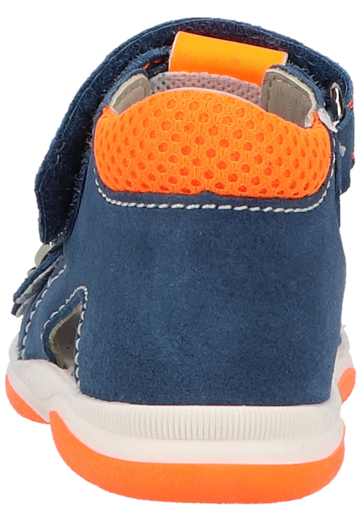 Richter Halbschuhe Veloursleder/Textil Blau/Orange