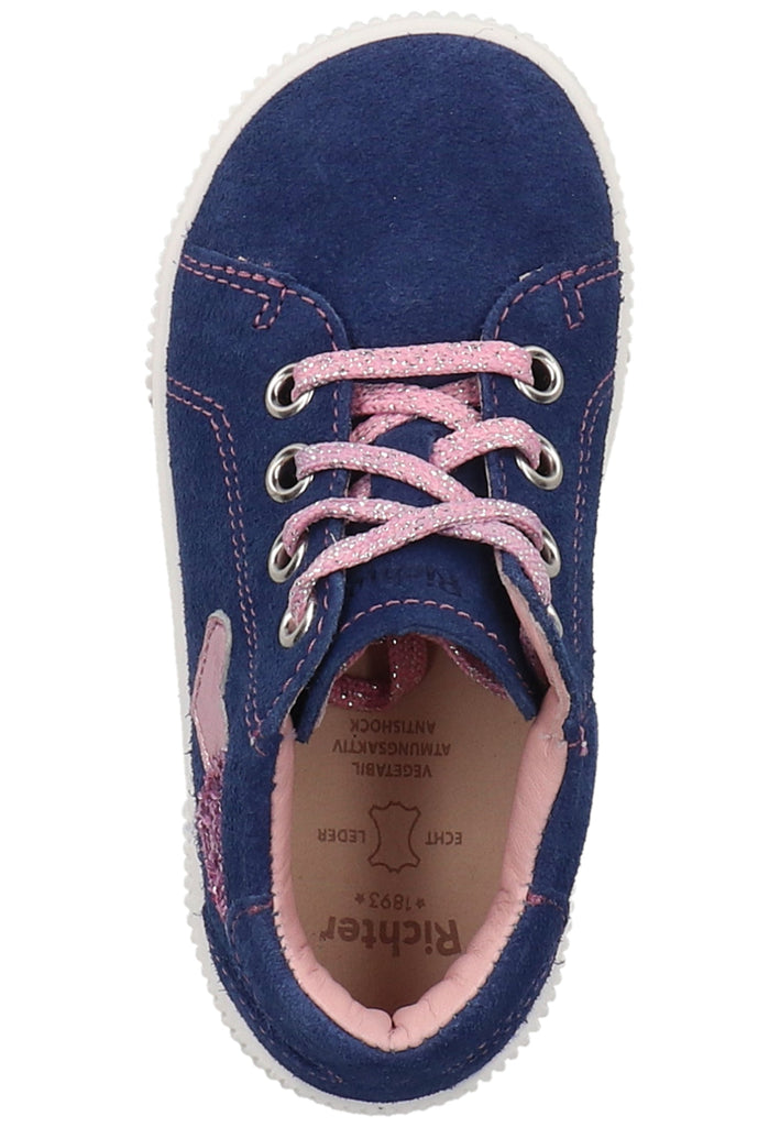 Richter Halbschuhe Veloursleder/Textil Blau/Pink