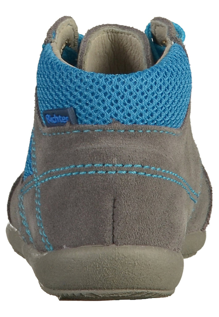Richter Halbschuhe Veloursleder/Textil Grau/Hellblau