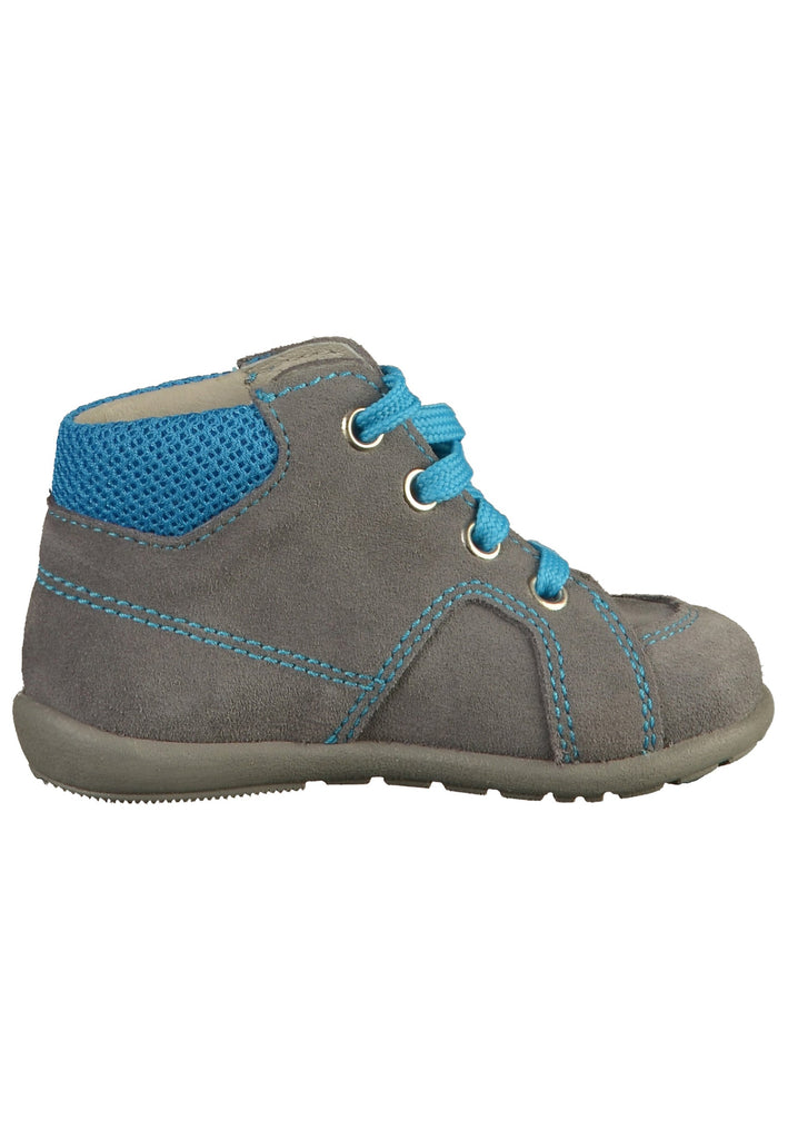 Richter Halbschuhe Veloursleder/Textil Grau/Hellblau