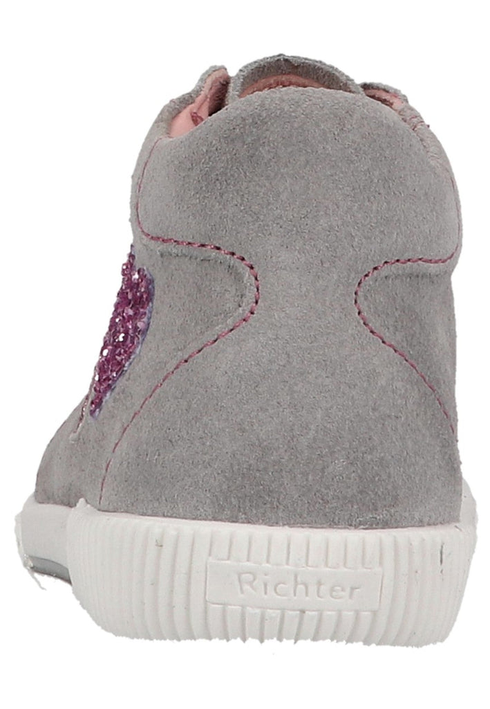 Richter Halbschuhe Veloursleder/Textil Grau/Rosa