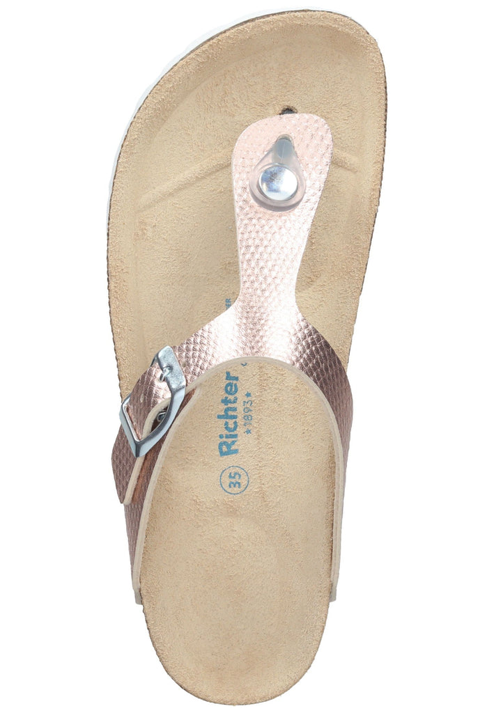 Richter Pantoletten Lederimitat Hellrosa