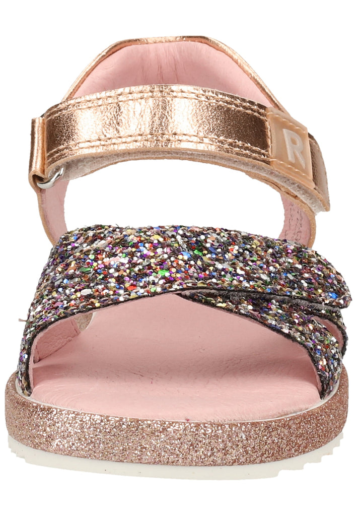 Richter Sandalen Leder/Textil Gold/Rosa