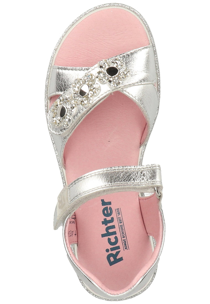 Richter Sandalen Leder/Textil Silber