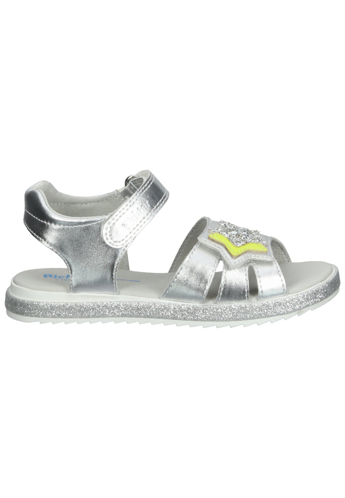 Richter Sandalen Lederimitat/Textil Gelb/Silber