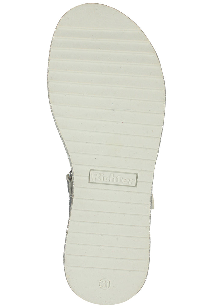 Richter Sandalen Lederimitat/Textil Gelb/Silber