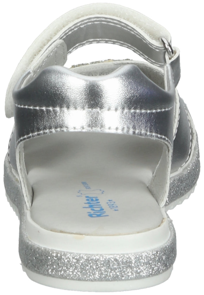 Richter Sandalen Lederimitat/Textil Gelb/Silber