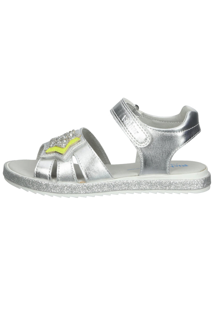 Richter Sandalen Lederimitat/Textil Gelb/Silber