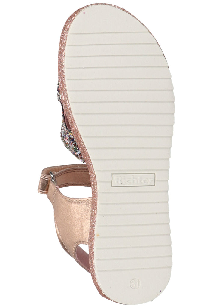Richter Sandalen Lederimitat/Textil Gold