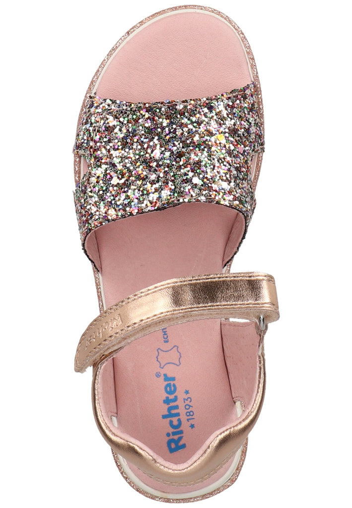 Richter Sandalen Lederimitat/Textil Gold