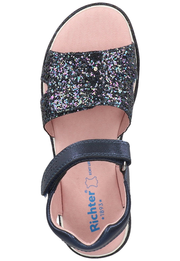 Richter Sandalen Lederimitat/Textil Petrol