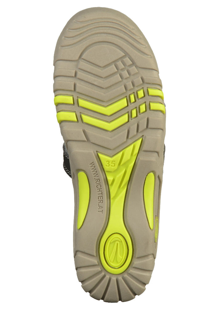 Richter Sandalen Lederimitat/Textil Schwarz