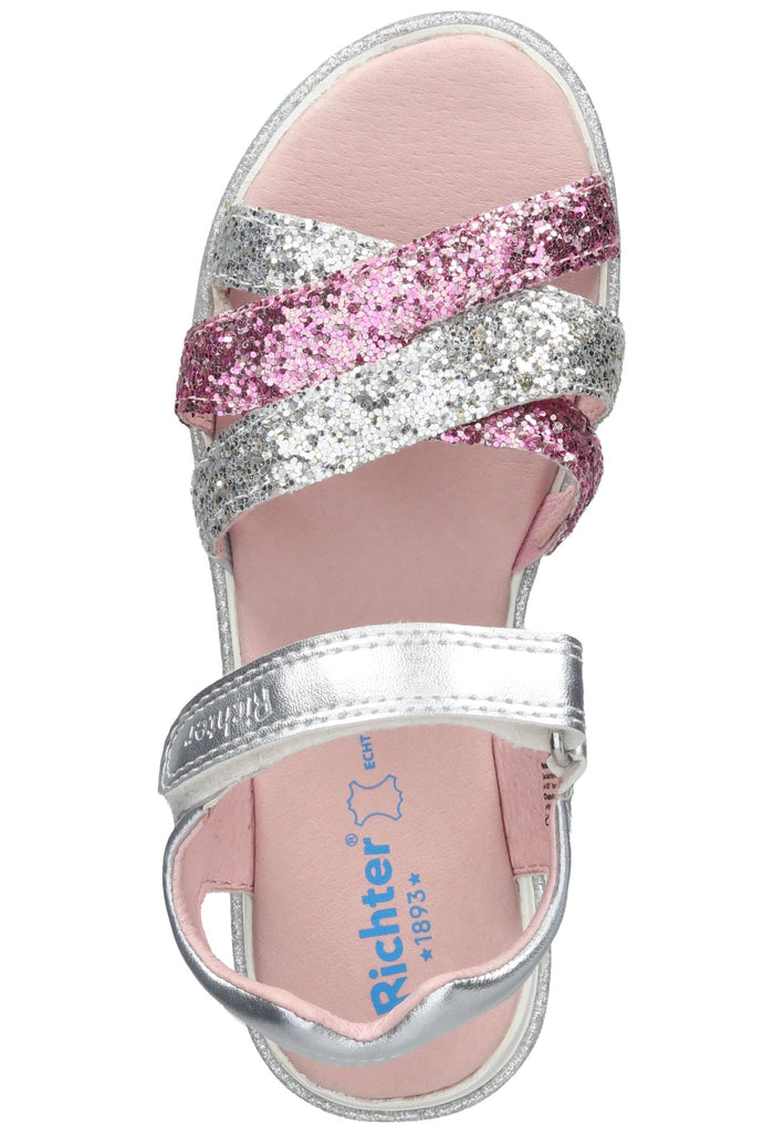 Richter Sandalen Textil Silber/Rosa