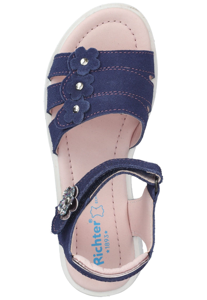 Richter Sandalen Veloursleder/Textil Blau