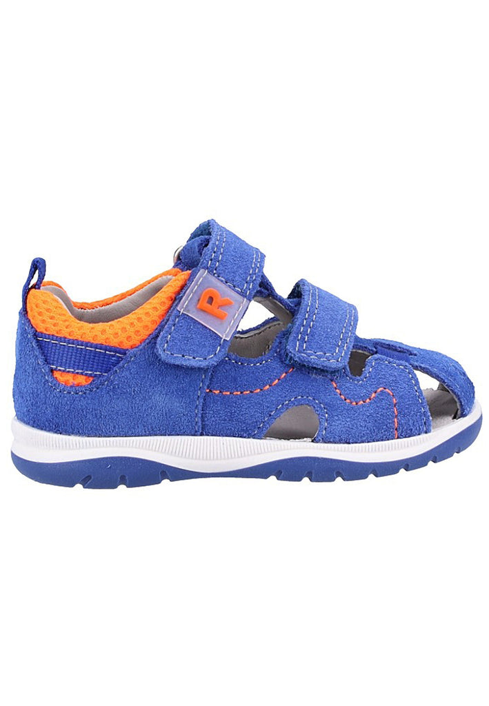 Richter Sandalen Veloursleder/Textil Blau/Orange
