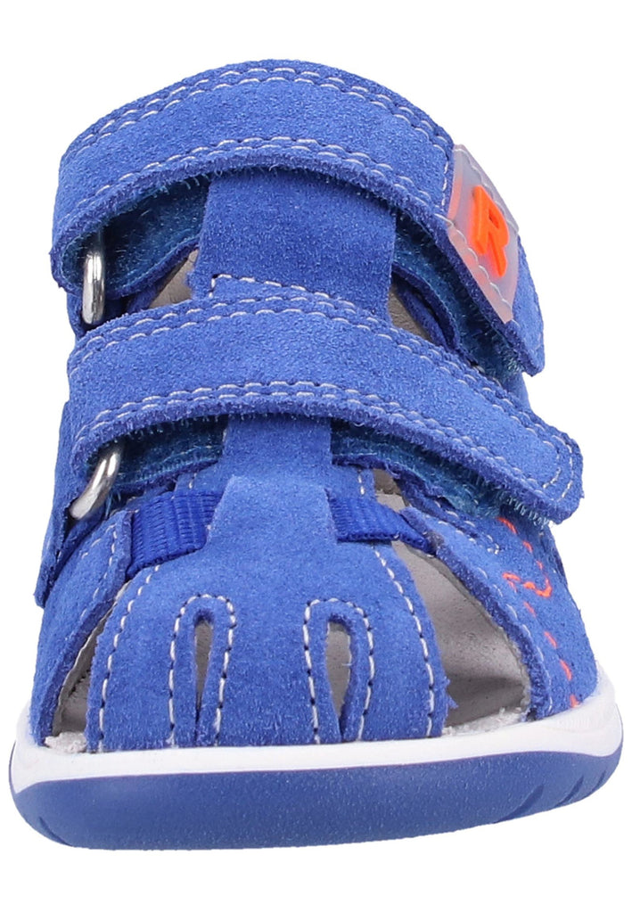 Richter Sandalen Veloursleder/Textil Blau/Orange