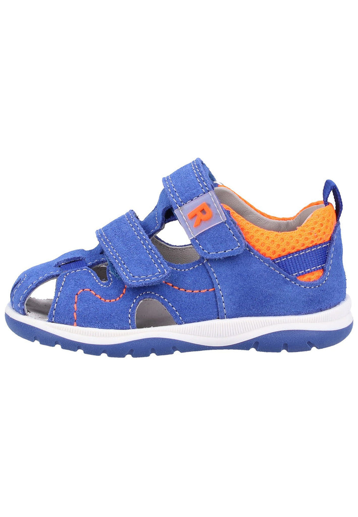 Richter Sandalen Veloursleder/Textil Blau/Orange