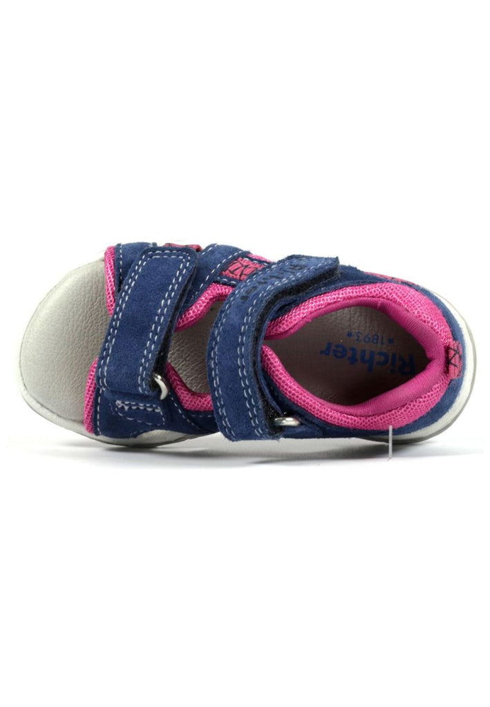 Richter Sandalen Veloursleder/Textil Blau/Pink