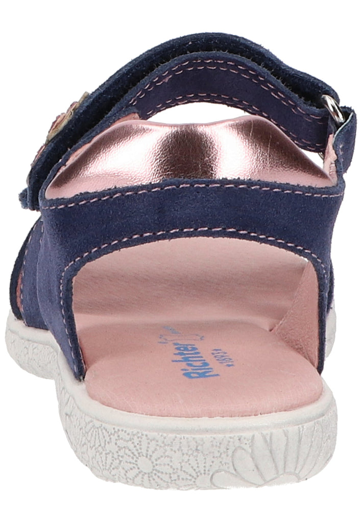 Richter Sandalen Veloursleder/Textil Blau/Pink