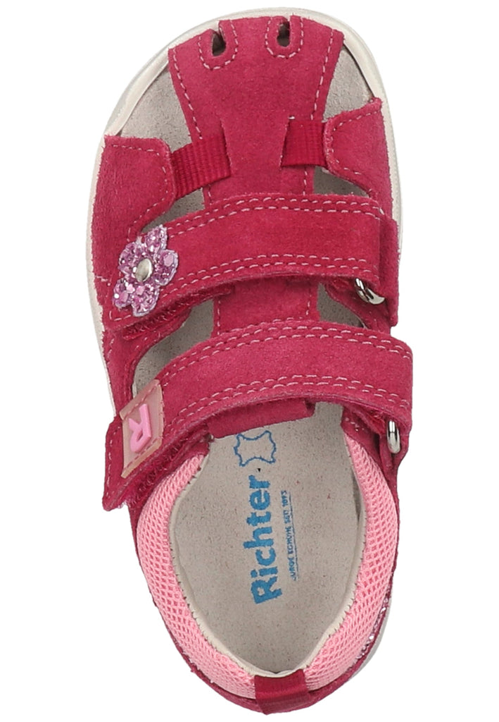 Richter Sandalen Veloursleder/Textil Rot/Pink
