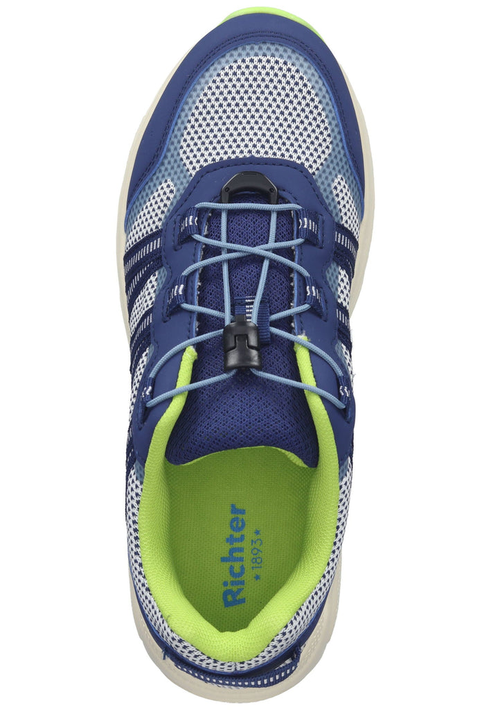 Richter Sneaker Leder/Textil Blau/Lime