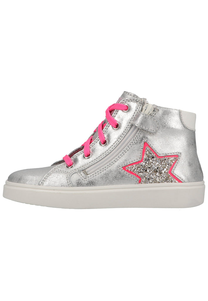 Richter Sneaker Leder/Textil Silber/Rosa
