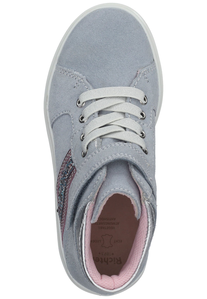 Richter Sneaker Veloursleder/Textil Blau/Silber