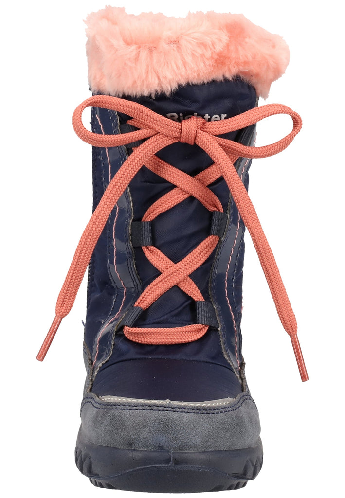 Richter Stiefel Leder/Textil Blau Warmfutter