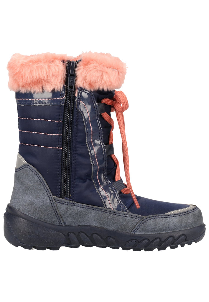 Richter Stiefel Leder/Textil Blau Warmfutter