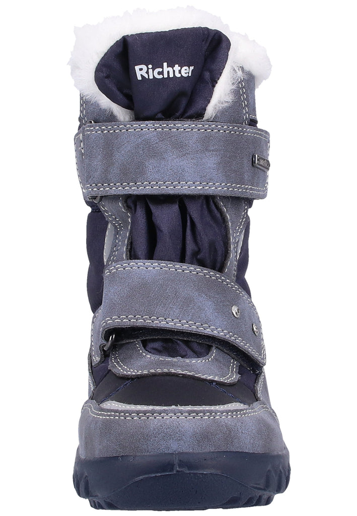 Richter Stiefel Leder/Textil Grau Warmfutter
