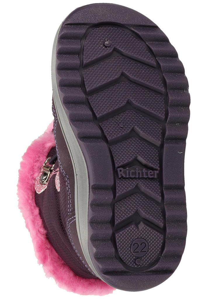 Richter Stiefel Lederimitat/Textil Aubergine Warmfutter