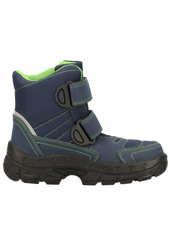 Richter Stiefel Lederimitat/Textil Blau/Grün Warmfutter