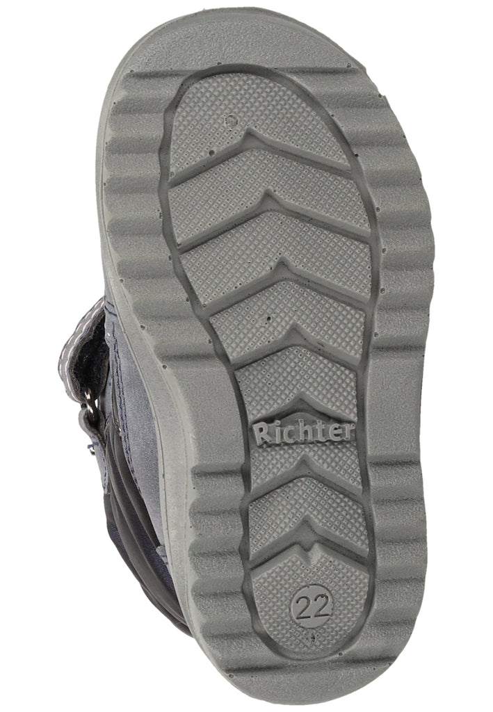 Richter Stiefel Lederimitat/Textil Blau/Silber Warmfutter