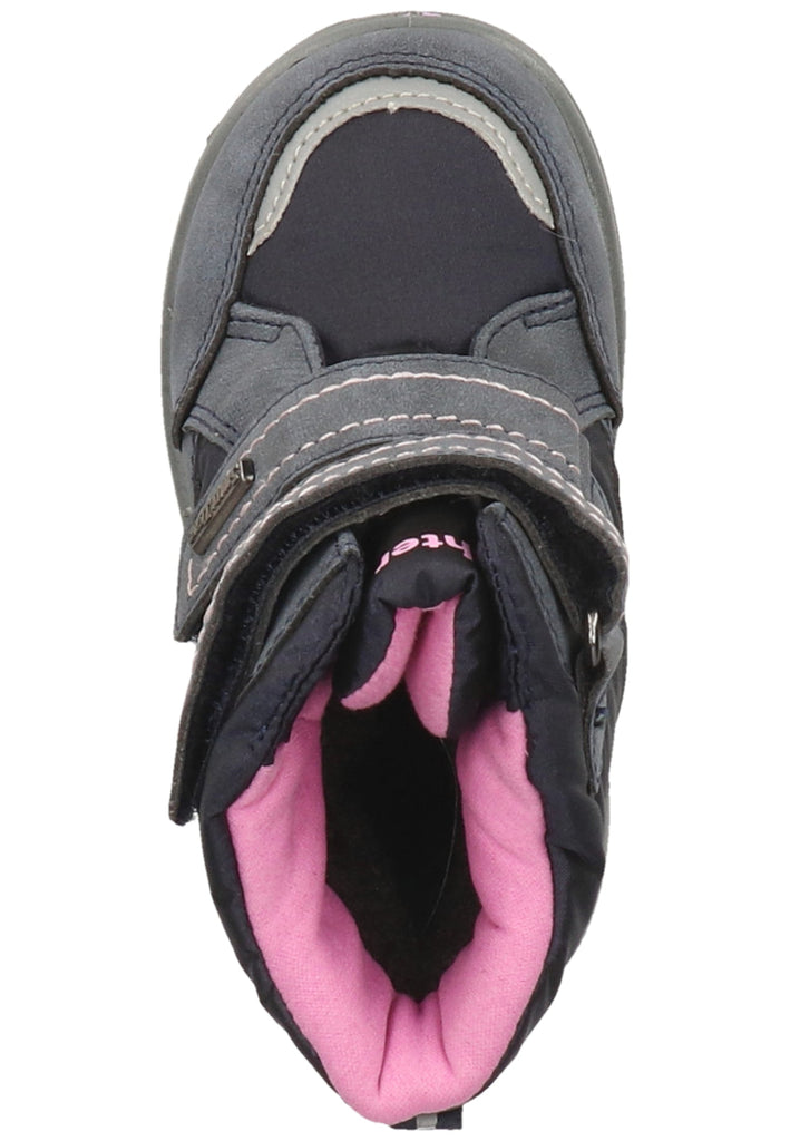 Richter Stiefel Lederimitat/Textil Blau/Silber Warmfutter