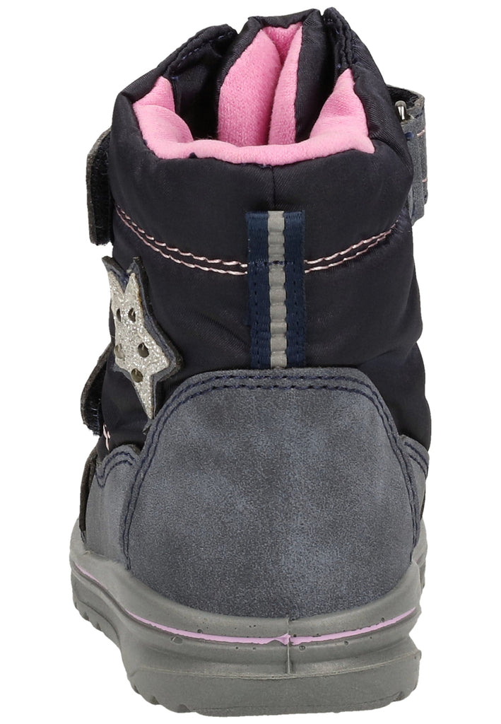 Richter Stiefel Lederimitat/Textil Blau/Silber Warmfutter