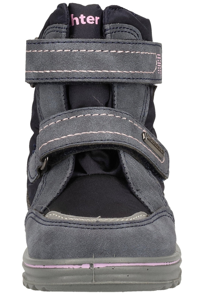 Richter Stiefel Lederimitat/Textil Blau/Silber Warmfutter