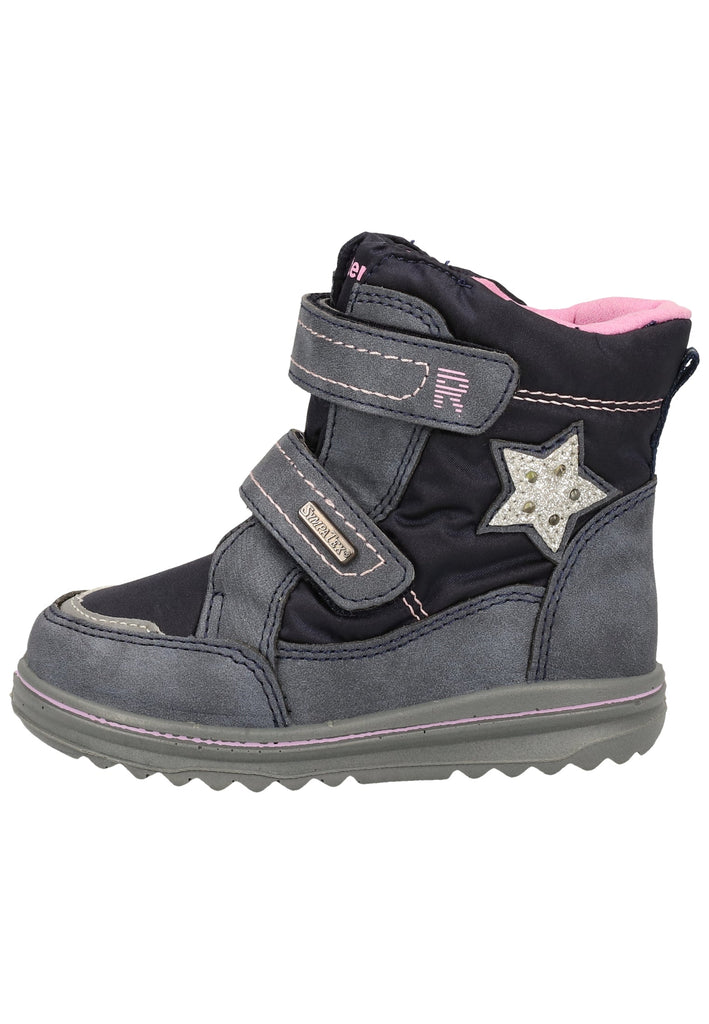 Richter Stiefel Lederimitat/Textil Blau/Silber Warmfutter